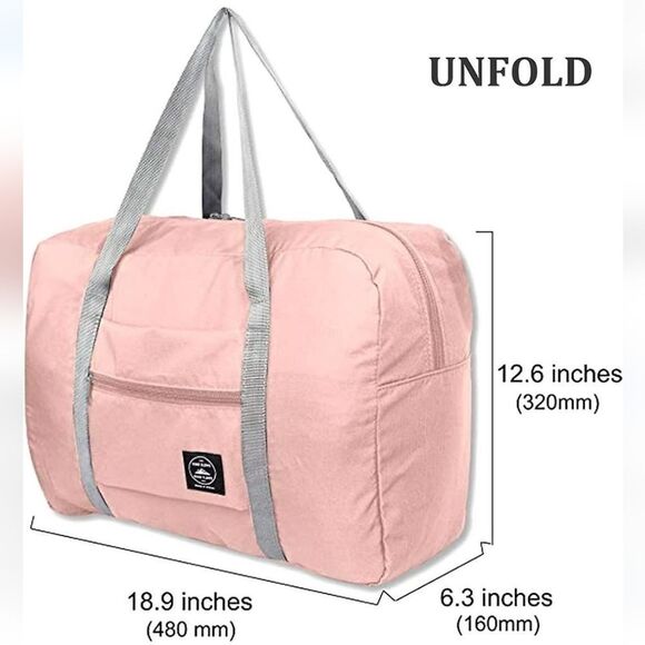 NWT Pink/Gray Carry-On Travel Bag Overnight Hospital Weekend Leisure Gym Duffle - Picture 6 of 6